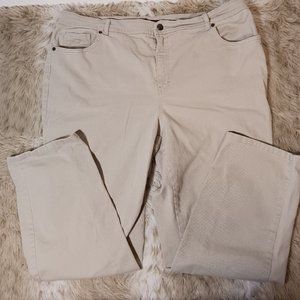 Gloria Vanderbilt Jeans Women’s Size 22W Beige Straight Leg